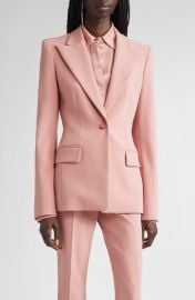 Michael Kors Collection Georgina One-Button Virgin Wool Blend Blazer at Nordstrom