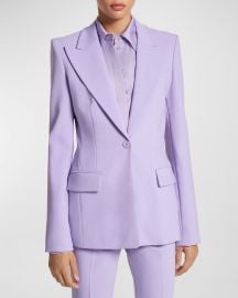 Michael Kors Collection Georgina One-Button Wool Blazer at Neiman Marcus