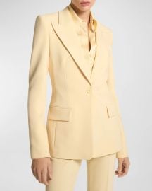 Michael Kors Collection Georgina One-Button Wool Blazer at Neiman Marcus