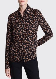 Michael Kors Collection Hansen Floral-Print Button-Front Shirt - at Bergdorf Goodman