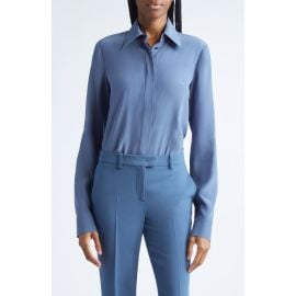 Michael Kors Collection Hansen Silk Crêpe de Chine Shirt at Nordstrom