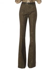 Michael Kors Collection Metallic Wool Flare-Leg Pants at Neiman Marcus