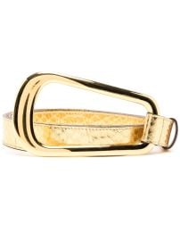 Michael Kors Collection Organic Bucckle Loop Leather Belt - at Farfetch