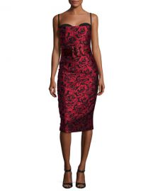 Michael Kors Collection Rose Jacquard Sleeveless Cocktail Dress at Neiman Marcus