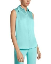 Michael Kors Collection Sleeveless Button Front Blouse Bloomingdales at Bloomingdales