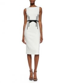 Michael Kors Collection Sleeveless Sheath Dress wBow Belt at Neiman Marcus