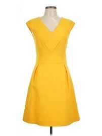 Michael Kors Collection Solid Yellow Cocktail Dress Size 8 at ThredUp