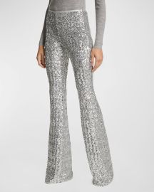 Michael Kors Collection Stretch Sequin Flare Pants at Neiman Marcus