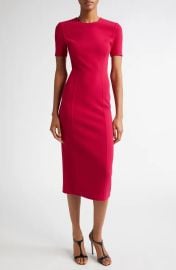 Michael Kors Collection Stretch Wool Midi Sheath Dress at Nordstrom