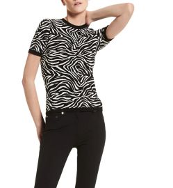 Michael Kors Collection Zebra-Print T-Shirt at Neiman Marcus