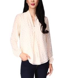 Michael Kors Foil-Print Pleated Blouse  Reviews - Tops - Women - Macys at Macys