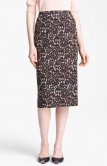 Michael Kors Guipure Print Stretch Cady Pencil Skirt at Nordstrom