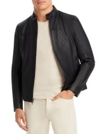 Michael Kors Leather Racer Jacket Bloomingdales at Bloomingdales