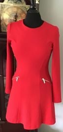 Michael Kors Little Red Dress Long Sleeve Pockets Exposed - at Etsy