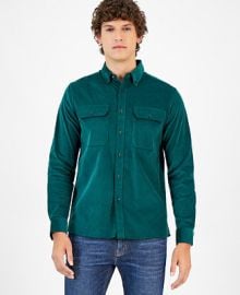 Michael Kors Mens Classic-Fit Micro-Cord Shirt - Macys at Macys