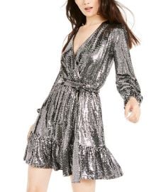 Michael Kors Mirror-Dot Crossover Dress Regular Petite - Macys at Macys