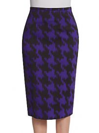 Michael Kors Purple Houndstooth Skirt at Saks Off 5th