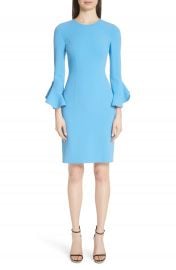 Michael Kors Ruffle Sleeve Stretch Wool Sheath Dress at Nordstrom