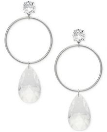 Michael Kors Silver-Tone Cubic Zirconia Drop Earrings at Macys