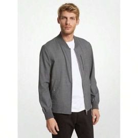 Michael Kors Stretch Wool Bomber Jacket at Michael Kors