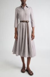 Michael Kors Stripe Cotton Poplin Shirtdress at Nordstrom