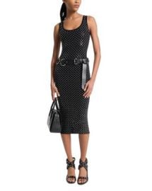 Michael Kors Studded Scoop Neck Midi Dress Bloomingdales at Bloomingdales