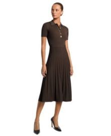 Michael Kors Women\'s Polo Collar Short-Sleeve Midi Dress at Macys