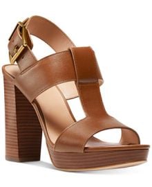 Michael Kors Womens Becker T-Strap Slingback Sandals - Macys at Macys