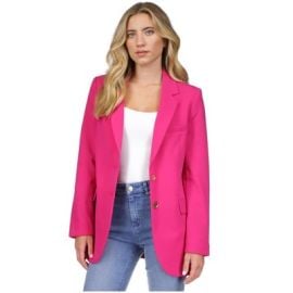 Michael Kors Womens Solid Two Button Blazer Jacket Pink 6 Target at Target