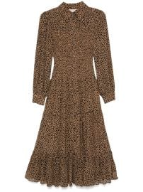 Michael Kors cheetah-print Midi Dress Brown at Farfetch