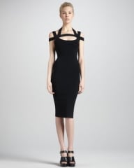 Michael Kors fitted dress with cross back at Neiman Marcus