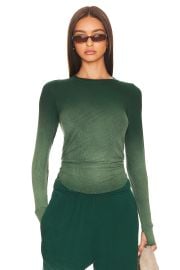 Michael Lauren Alick Long Sleeve Tee In Vintage Emerald at Revolve
