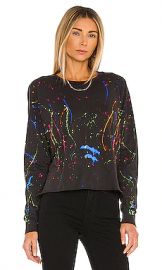 Michael Lauren Keegan Crop Tee in Onyx  amp  Neon Splatter from Revolve com at Revolve