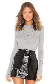 Michael Lauren Mathis Long Sleeve Tee In Heather Grey at Revolve