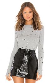 Michael Lauren Mathis Long Sleeve Tee in Heather Grey at Revolve