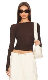 Michael Lauren Sorento Snap Cuff Top In Dark Mocha at Revolve