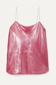 WornOnTV: Katy’s pink metallic cami and feather trim skirt on Katy ...