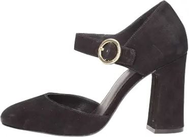 Michael Michael Kors Womens Alana Suede Mary Jane Heels Black 10 Medium (BM) at Amazon