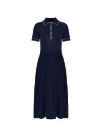 Michael Michael Kors contrast-stitching Midi Dress Blue OM at Farfetch