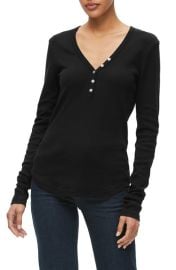 Michael Stars Lucy V-Neck Long Sleeve Henley at Nordstrom