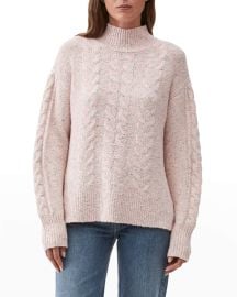 Michael Stars Turtleneck Cable-Knit Sweater at Neiman Marcus