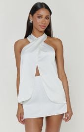 Michaela Top Ivory Luxe Satin Show Me Your Mumu at Show Me Your Mumu
