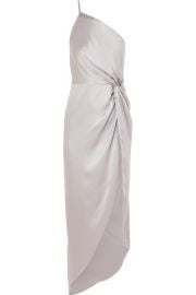 Michelle Mason - One-shoulder twisted asymmetric silk-satin gown at Net A Porter