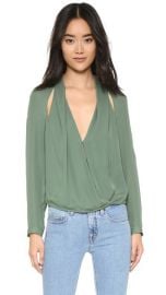 Michelle Mason Blouse with Slit at Shopbop