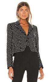 Michelle Mason Crystal Jacket in Black at Revolve