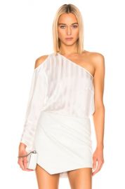 Michelle Mason One Sleeve Cut Out Top in Ivory   FWRD at Forward