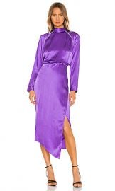 Michelle Mason Raglan Dress With Crystal in Grape from Revolve com at Revolve