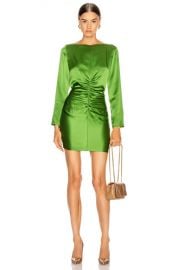 Michelle Mason Ruched Mini Dress in Clover   FWRD at Forward