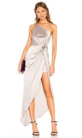 Michelle Mason Twist Knot Gown in Ash from Revolve com at Revolve