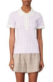 Micro Knit Polo Top by Maje at Nordstrom